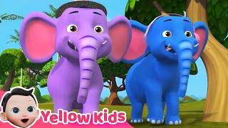 Ek Mota Hathi Ghoomne Gaya  Yellow Kids Nursery Rhymes For Kids In Hindi [upl. by Nomahs117]