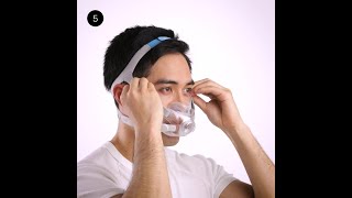 Fitting tips  Full face CPAP mask  ResMed AirFit™ F30 [upl. by Ardnosac209]