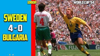 Bulgaria vs Sweden 0  4 Highlight Match Third place play off World Cup 94 HD [upl. by Bartholomeo24]