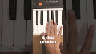 Way home  kim soo hyun easypiano easypianotutorial kimsoohyun queenoftearskdrama [upl. by Dnamron68]