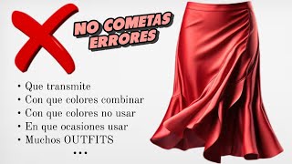 FALDA ROJA ➤ Como combinar y vestir  muchos OUTFITS para mujer [upl. by Annerb]