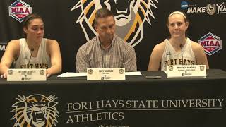 2019 NCAA DII Womens Basketball Central Region Championship  FHSU PostGame [upl. by Laud991]