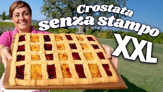 CROSTATA XXL SENZA STAMPO Ricetta Facile  Fatto in Casa da Benedetta [upl. by Inol]