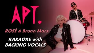 ROSÉ amp Bruno Mars  APT  KARAOKE WITH BACKING VOCALS [upl. by Caputo]