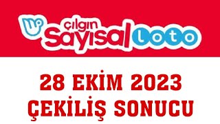 Çılgın Sayısal Loto Çekiliş Sonuçları 28 Ekim 2023 [upl. by Carlie60]