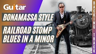 Joe Bonamassa Style Guitar Backing Track  Railroad Stomp Blues in E amp A Minor  92 BPM [upl. by Juanita]