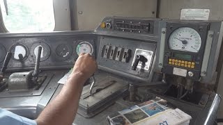 IRFCA Indian Railways Alco WDM3D Loco Cab Ride at 110 KMPH Loco Pilot Operating the Loco [upl. by Sikes]