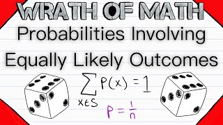 Probabilities involving Equally Likely Outcomes  Probability Theory [upl. by Klement]