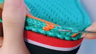 Shoe Design Crochet Full Tutorial [upl. by Steddman55]