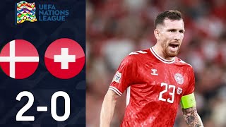 Danmark  Schweiz 20 Højdepunkter  UEFA Nations League  2024 [upl. by Swenson]