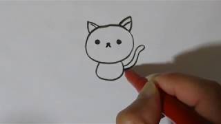 손그림 고양이 캐릭터 그리기 How To Draw Cute Characters [upl. by Brandtr728]