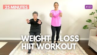 25 minute Weight Loss Workout  HIIT for Seniors Beginners [upl. by Sedberry]