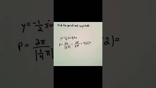 Find the Period and Amplitude of a Sine Function maths trigonometry [upl. by Pier]