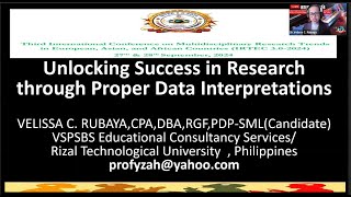 Unlocking Research Success Through Proper Data Interpretation  DrVelissa C Rubaya  IRTEC 30 [upl. by Airdni]