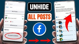 How To UnHide Post On Facebook timeline  UnHide Posts On Facebook [upl. by Atlanta]