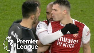 Granit Xhaka receives red card for violent conduct against Burnley  Premier League  NBC Sports [upl. by Lseil344]