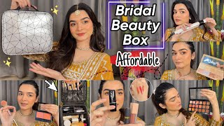 Bridal Beauty Box In A Budget Affordable amp Branded Makeup  Product Guide In Detail [upl. by Anir]