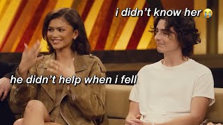 Timothée Chalamet and Zendaya being THAT couple of friends i doubted could exist [upl. by Hercule657]