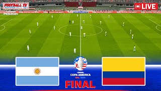 LIVE  ARGENTINA vs COLOMBIA  FINAL COPA AMERICA 2024  Match Live  PES Gameplay Realistic [upl. by Lerner95]