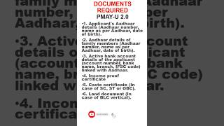 Documents Required For PMAY 2Oshortspmay20documents [upl. by Oalsecnew409]