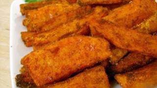 Easy  Baked Sweet Potato Wedges Recipe with Garlic Dipping Sauce [upl. by Stephen]