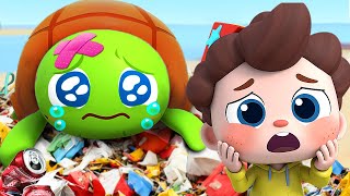 No No Litter Song  Good Habits  Sea Animals Song  Nursery Rhymes amp Kids Songs  BabyBus [upl. by Barlow]