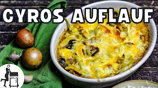 Gyrosauflauf  mit Käse überbacken  leckeres Familiengericht  Die Frau am Grill [upl. by Collen402]