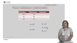 Contraste de la existencia de equilibrio HardyWeinberg  5595  UPV [upl. by Shelba]