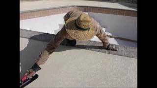 Applying Epoxy Knock Down Finish to Concrete [upl. by Pliske244]