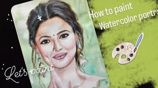 watercolor portrait process learn to paint a portrait in Watercolors step by step 🌸 [upl. by Sherrod]