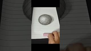 3D art for beginners on paper semicircle or semi sphere 3dartsemisphere 3dsemisphere [upl. by Russia181]