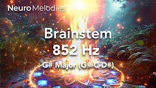 Brainstem Healing with 852 Hz Frequency amp G Major  Crackling Fire Soundscape [upl. by Milka]