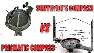 Difference Between Prismatic Compass amp Surveyors Compass [upl. by Bodrogi]