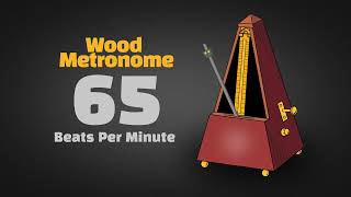 65 BPM Wood Metronome 30 Minuts [upl. by Tiphane]