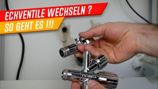 Eckventil austauschen Kombi Eckventil montieren Aquastop Eckfix Handwerkskönig [upl. by Nawat]