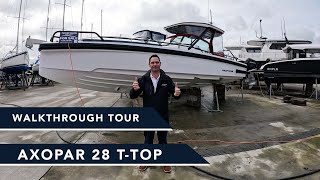 Axopar 28 TTop  Walkthrough Tour  A stunning oneofakind example with a Mercury Verado 400R [upl. by Arakawa]