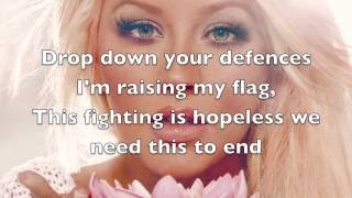 Christina Aguilera  Cease Fire Lyrics Full [upl. by Cyrilla547]