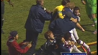 Championship Soccer Match Breaks into OnField Brawl [upl. by Nets]