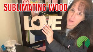 How to sublimate on wood crafts from Dollar Tree with Printer Jack heat transfer paper sublimation [upl. by Amme290]