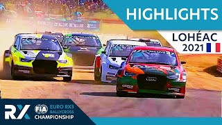 Euro RX3 Rallycross Final Highlights  World RX of Lohéac 2021  Rallycross France [upl. by Annawt582]