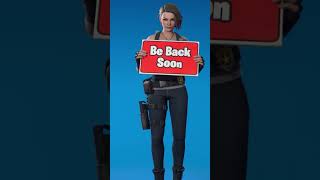 BE BACK SOON Fortnite Emote Sign held by Jill Valentine shorts fortniteemote [upl. by Beckerman]