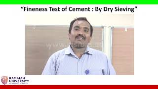 Fineness Test Of Cement By Dry Sieving [upl. by Yesor290]