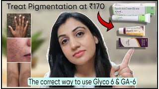 Best Cream for Hyperpigmentation only Rs170 Correct Way to Use Glyco 6 amp GA6 Cream for Melasma [upl. by Yousuf]