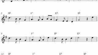 Free alto saxophone sheet music Auld Lang Syne [upl. by Arimihc361]