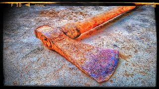 Restoration old Tomahawk Axe Rusty Old Axe [upl. by Ahseinaj]