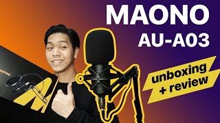 MAONO AUA03 Condenser Microphone Unboxing amp Review [upl. by Venetis]