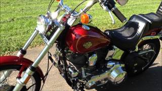 1984 Harley Davidson FXST Softail First Year Candy Red Kickstart Chain Drive EVO [upl. by Lahcim]