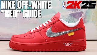 HOW TO MAKE Nike Off White x Air Force 1 Low quotRedquot IN NBA 2K25 NBA 2K25 SHOE CREATOR [upl. by Eppesiug]