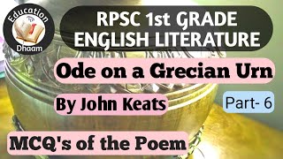 Ode on a Grecian Urn  MCQs of the Poem  English Literature by Anita Maam [upl. by Remled]