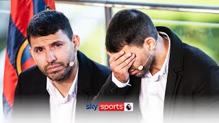 Sergio Aguero bids tearful farewell to football career after heart scare ❤️ [upl. by Ahsatniuq]